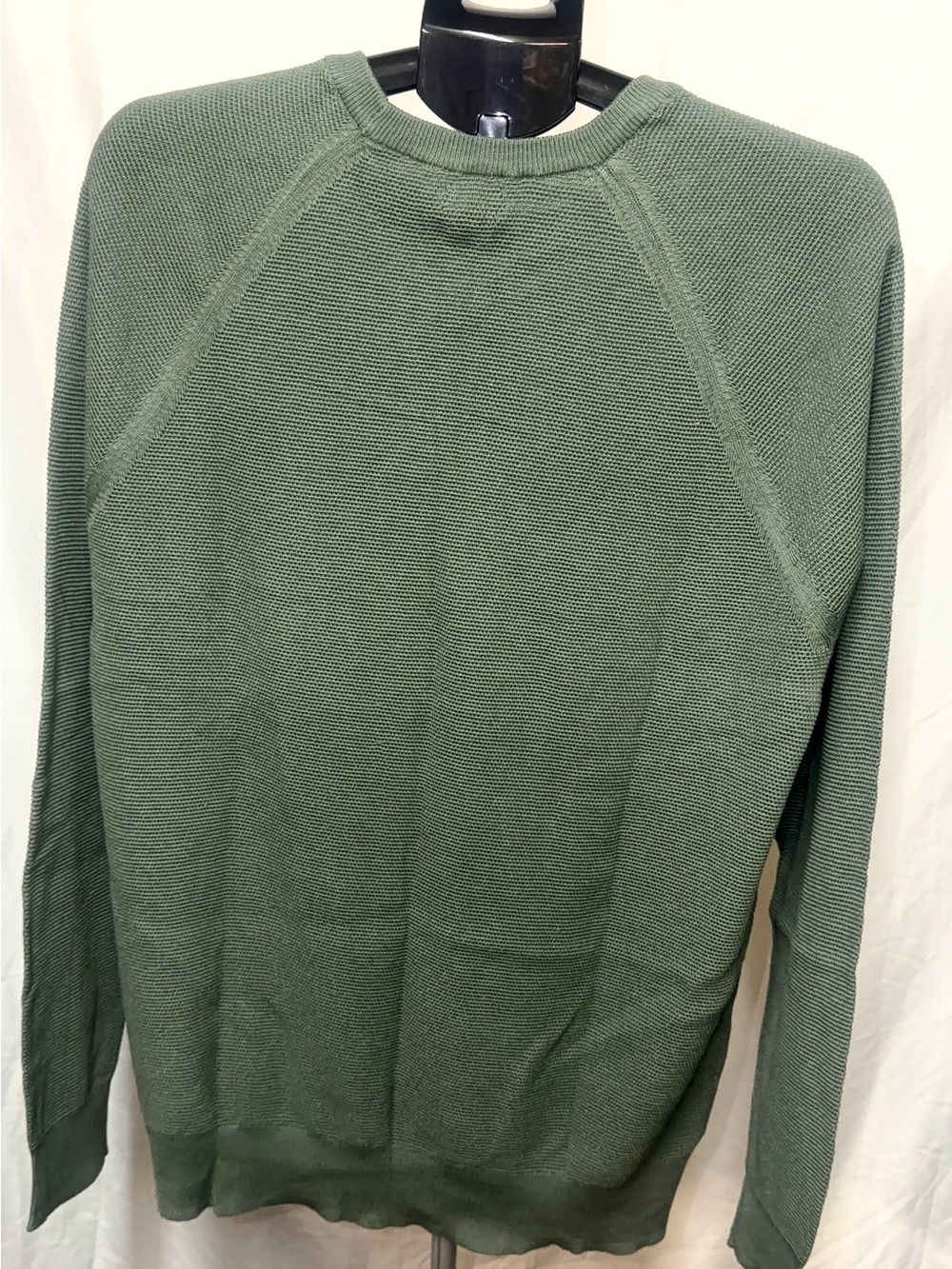 J. Crew Men's Raglan Olive Crewneck Sweater